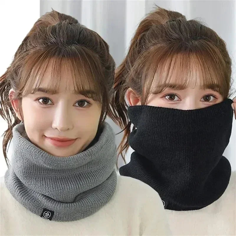 Capilorix knitted neck warmer sports scarf for women and men, soft, thick, cold-proof face cover ideal for winter skating, running, hiking