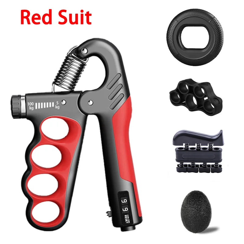 Capilorix adjustable grip strengthener and wrist expander for hand muscle recovery and fitness training in black with adjustable resistance