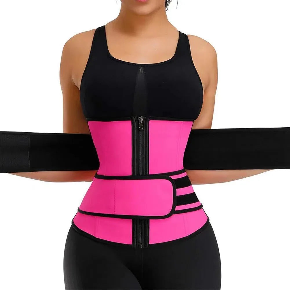 Capilorix waist trainer slimming body shaper fitness belt for weight loss, fat burning, and workout support.