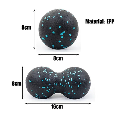 Capilorix EPP 8cm peanut-shaped fascia ball for muscle relaxation, pain relief, massage, yoga, and fitness exercises.
