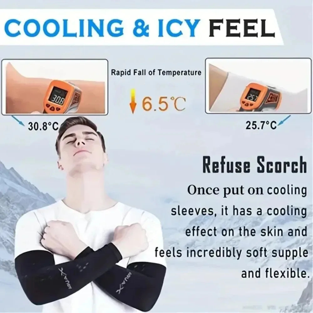 Capilorix UV arm sun sleeves in black, breathable and lightweight for outdoor activities like hiking, driving, or sports.