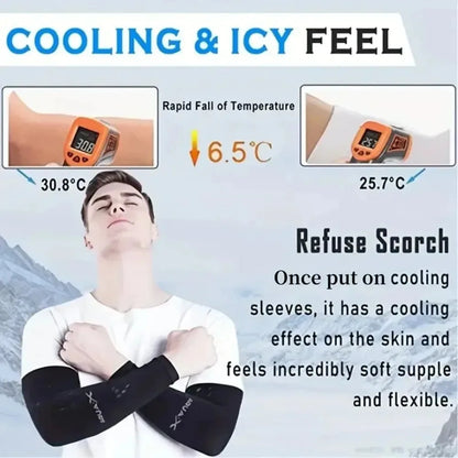 Capilorix UV arm sun sleeves in black, breathable and lightweight for outdoor activities like hiking, driving, or sports.