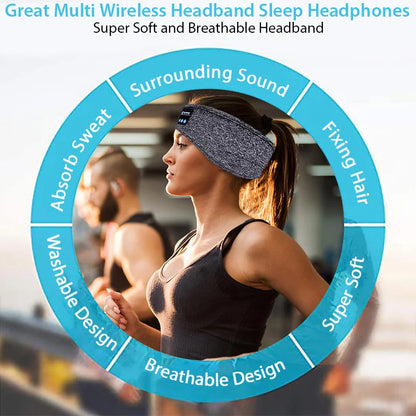 Capilorix Bluetooth sleep headset with wireless headphones and eye mask, designed for comfortable sleep, sports, running, and yoga.