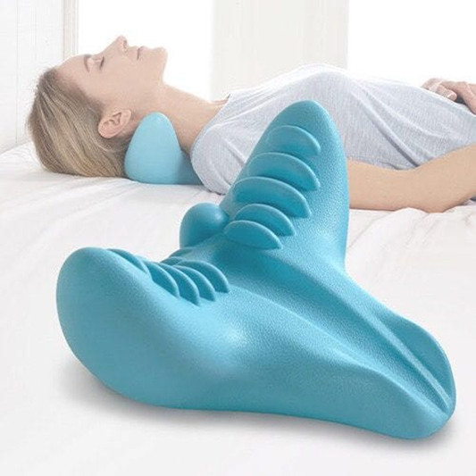 Capilorix cervical spine massage pillow with acupressure points, designed for neck and shoulder relief and home traction therapy.