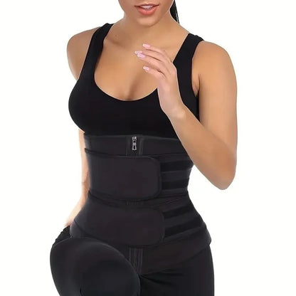 Capilorix waist trainer slimming body shaper fitness belt for weight loss and fat burning, designed for workout and waist trimming.