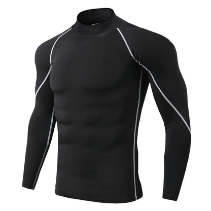 Capilorix men's long sleeve sport T-shirt, quick-dry, compression fit, ideal for bodybuilding, running, and gym workouts.