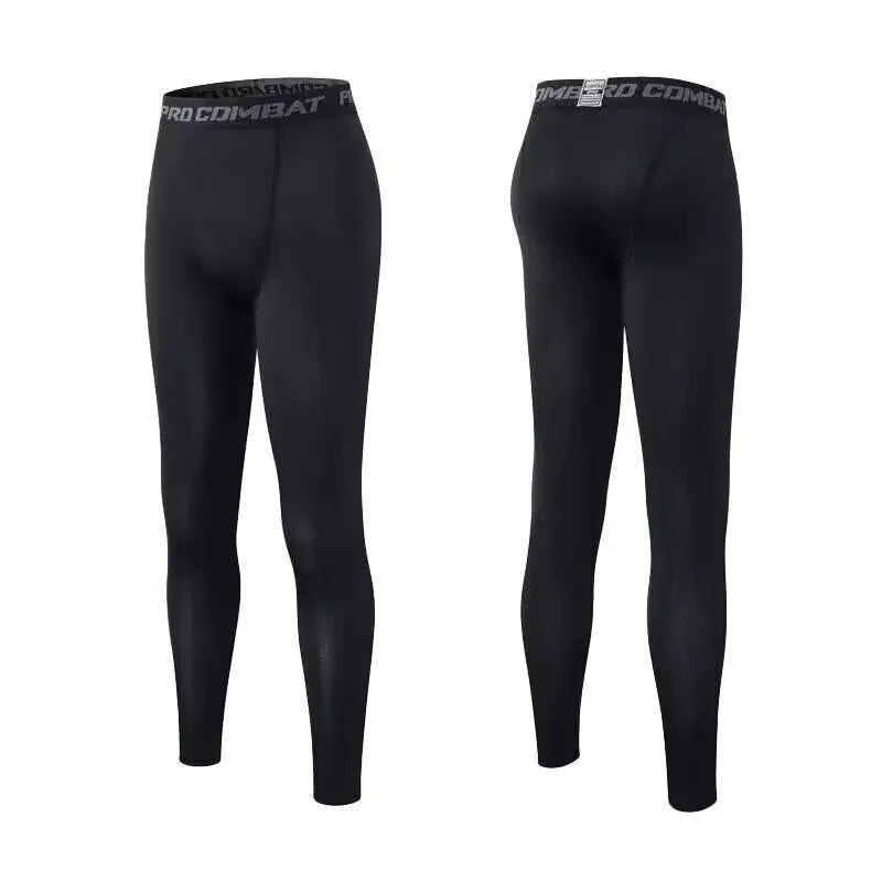 Capilorix men's compression leggings showing breathable, moisture-wicking fabric for running and athletic workouts.