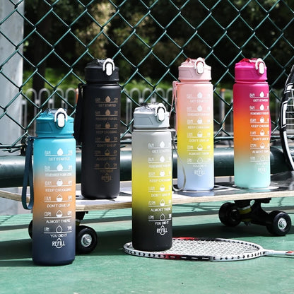 Capilorix 800ML large capacity sports water bottle with leak-proof plastic design, built-in scale for travel and fitness use