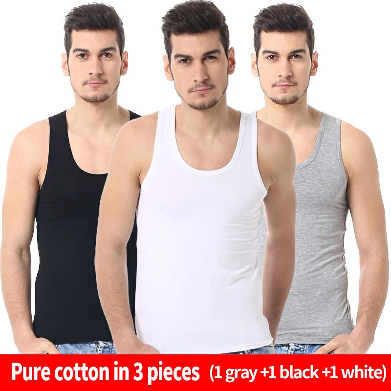 Capilorix men's cotton Joker vest, casual sleeveless T-shirt featuring simple fit, suitable for sports and everyday wear