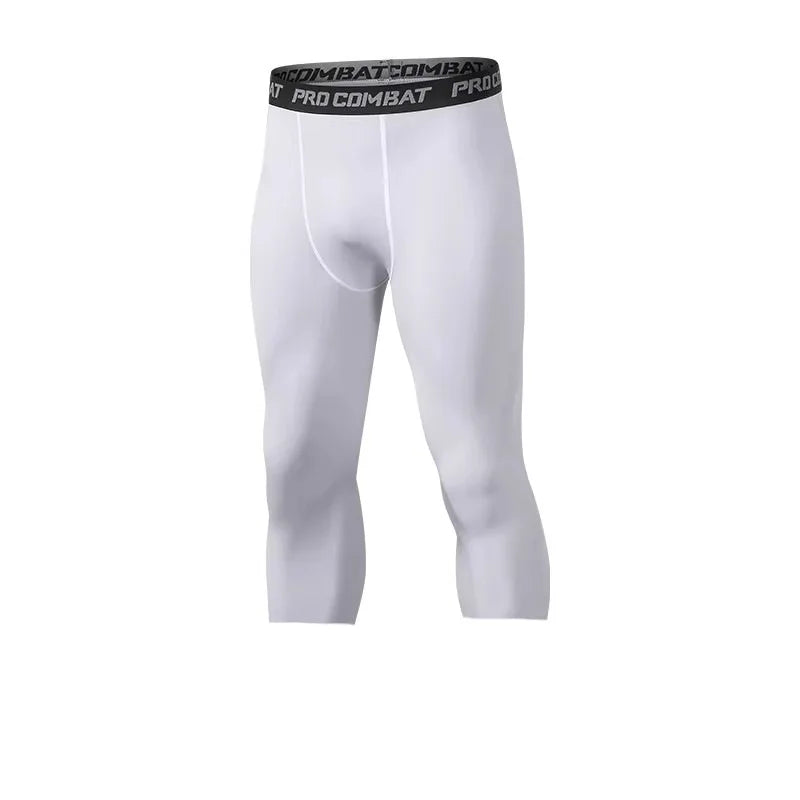 Capilorix men's compression leggings in black, designed for sports and running, featuring moisture-wicking Cool Dry fabric.