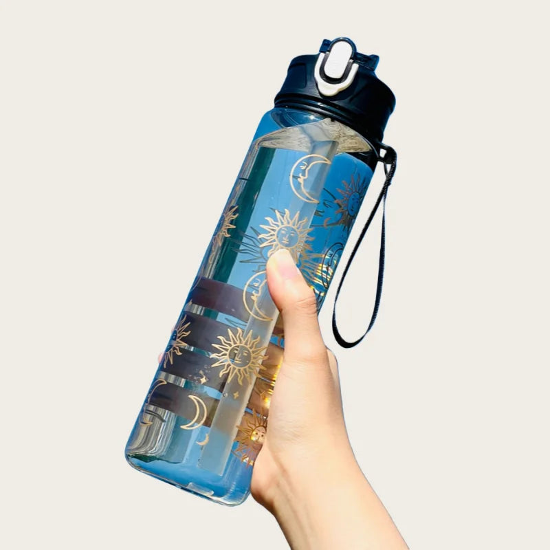 Capilorix 800ml BPA-free sports water bottle with time scale, leak-proof design, and 27oz capacity for active hydration.