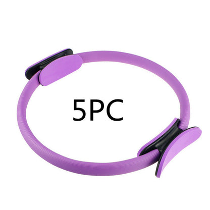 Capilorix yoga fitness Pilates ring for women, black exercise circle for resistance training and home gym workouts.
