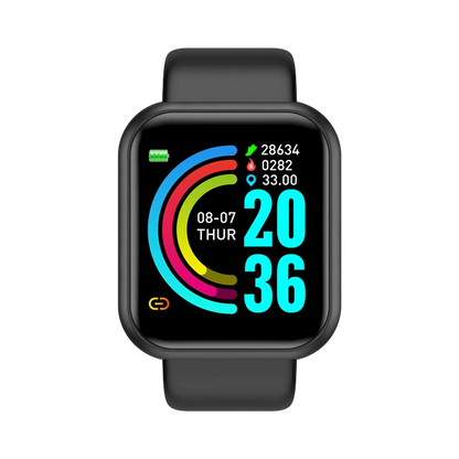 Capilorix Sports Smartwatch for men and women with heart rate monitor, fitness tracking, music player, and digital display.