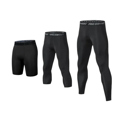 Men's Capilorix compression pants with cooling dry fabric, designed for running and athletic workouts, featuring tight fit and active shorts style.