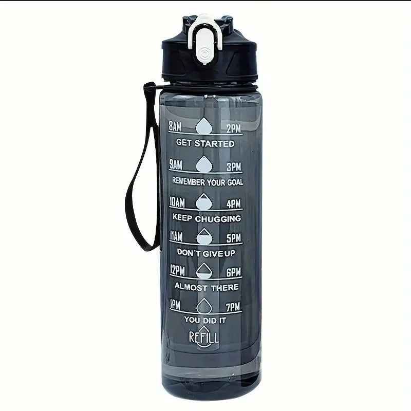 Capilorix 800ml sports water bottle with time scale, leak-proof, BPA-free, 27oz, made for active hydration.