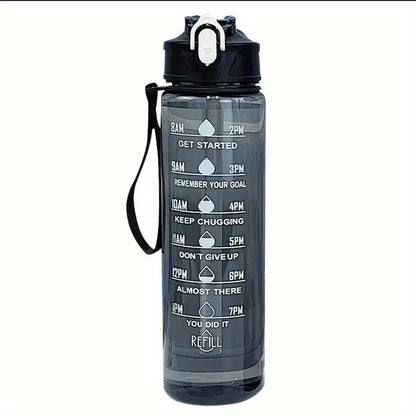 Capilorix 800ml sports water bottle with time scale, leak-proof, BPA-free, 27oz, made for active hydration.