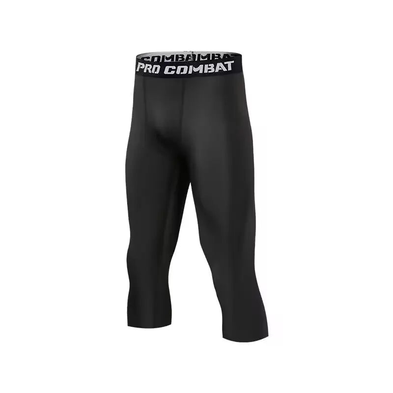 Capilorix men's compression pants with cooling dry fabric, athletic leggings, and running tights for sports and workout activities.