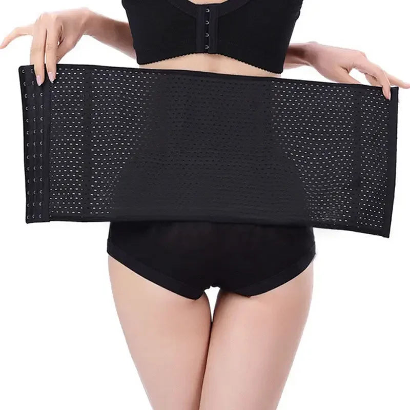 Capilorix women's waist trainer and tummy control shapewear in black, slimming corset belt for body shaping and waist slimming.