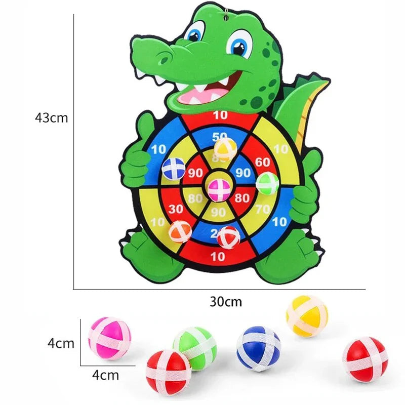 Capilorix educational dart board toy with sticky balls for children aged 3-7, indoor Montessori game for kids' active play.