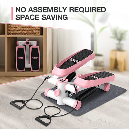 Capilorix portable home gym mini fitness stepper with LCD display and resistance band for effective workout routines