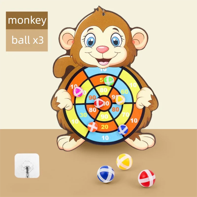Capilorix educational dart game with sticky balls and dart board, indoor sports toy for children ages 3 to 7, Montessori learning fun