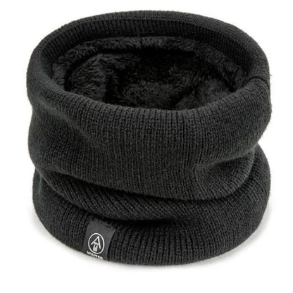 Capilorix knitted neck warmer sports scarf for women and men, soft, thick winter face cover for skating, running, hiking, and cold weather.