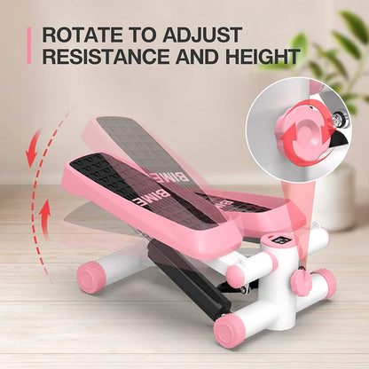 Capilorix portable home gym mini fitness stepper with LCD display and resistance band for workout exercises