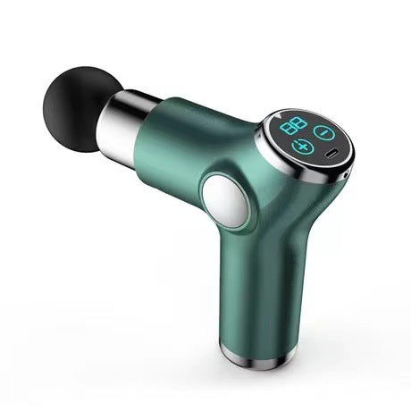 Capilorix portable mini fascia gun for household fitness, compact design, ergonomic handle, used for muscle relaxation and recovery.
