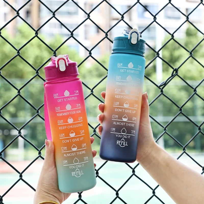 Capilorix 800ML large capacity sports water bottle with leak-proof plastic design, scale for travel and fitness use