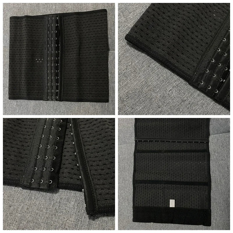 Capilorix women's waist trainer and tummy control shapewear with slimming corset belt in black, available in XS–6XL size.
