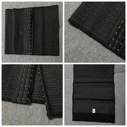 Capilorix women's waist trainer and tummy control shapewear with slimming corset belt in black, available in XS–6XL size.