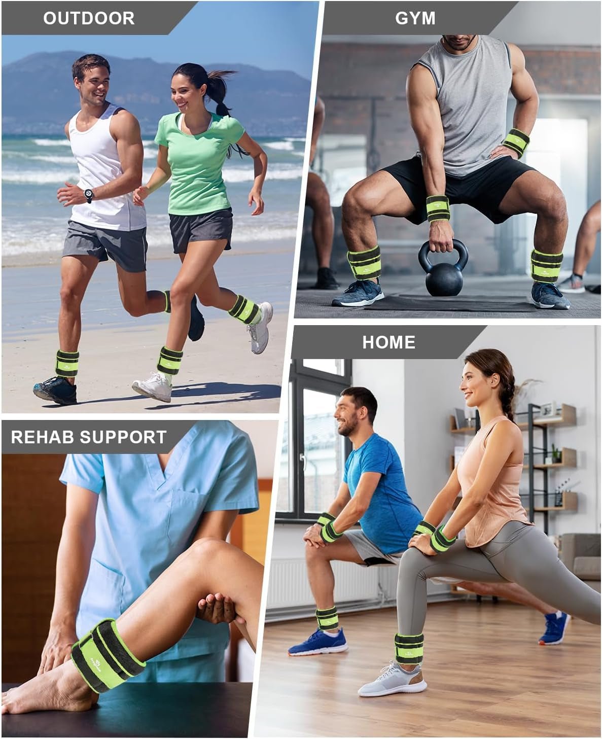 Adjustable Ankle & Wrist Weights – Removable Sandbags for Jogging, Aerobics & Physical Therapy (1–20 LBS) - Capilorix