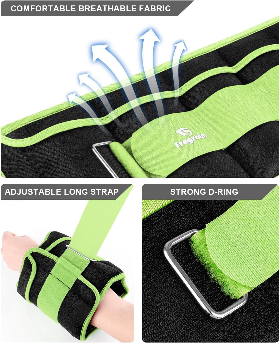 Adjustable Ankle & Wrist Weights – Removable Sandbags for Jogging, Aerobics & Physical Therapy (1–20 LBS) - Capilorix