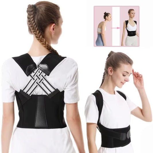 Back Brace Posture Corrector for Women & Men – Adjustable Shoulder Straightener & Full Back Support Belt - Capilorix