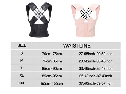 Back Brace Posture Corrector for Women & Men – Adjustable Shoulder Straightener & Full Back Support Belt - Capilorix