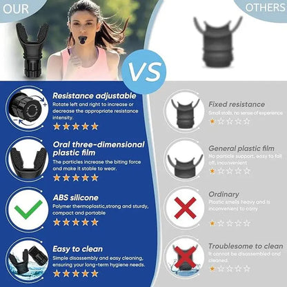 Breathing Trainer Respirator – Adjustable Resistance Lung Capacity & Endurance Trainer - Capilorix