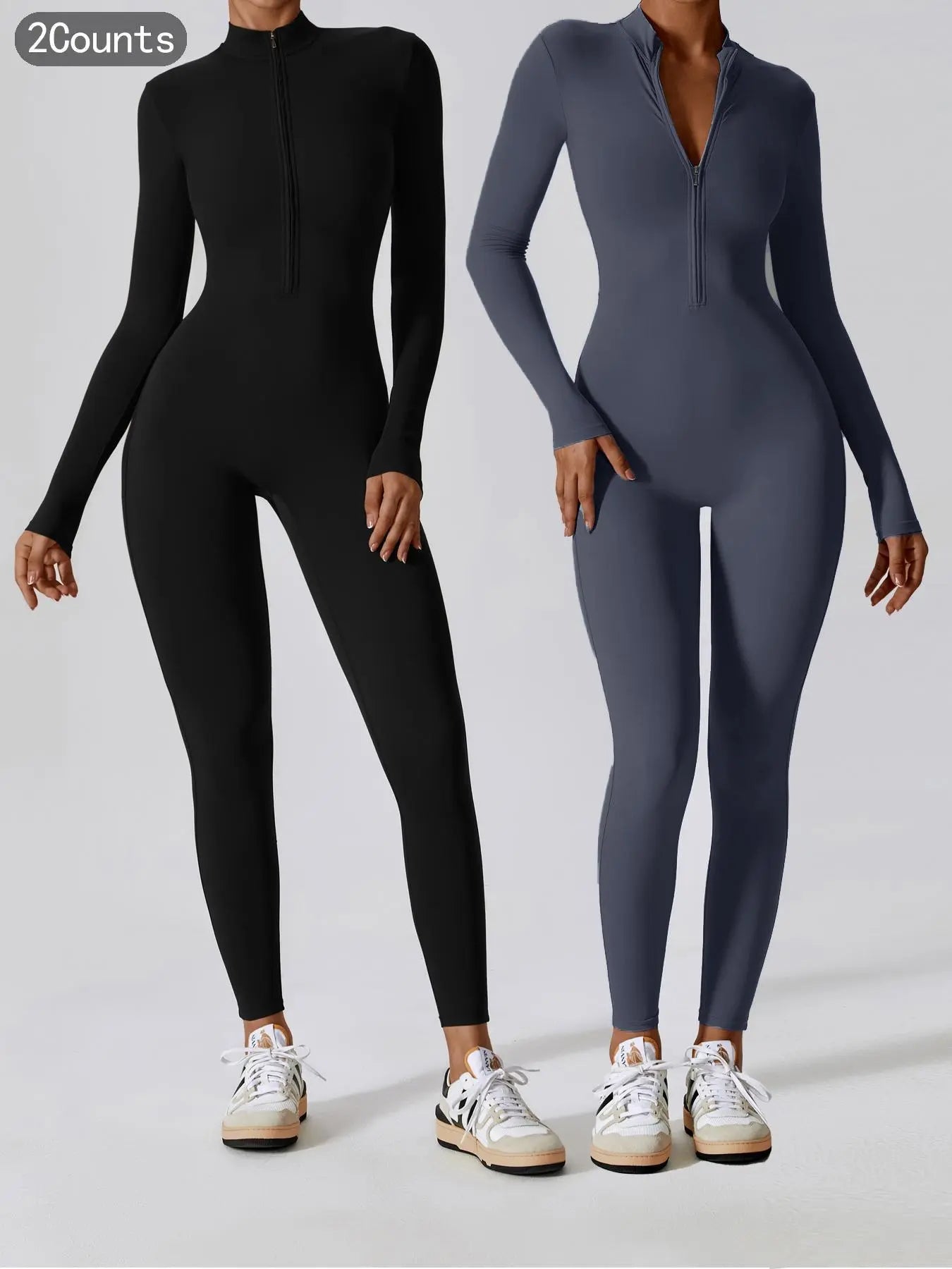 Elevate Your Workout Game with Our Comfy Zip - Up Sports Jumpsuit for Every Season! 🧘‍♀️💪 Activewear FitnessFashion - Capilorix