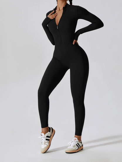 Elevate Your Workout Game with Our Comfy Zip - Up Sports Jumpsuit for Every Season! 🧘‍♀️💪 Activewear FitnessFashion - Capilorix