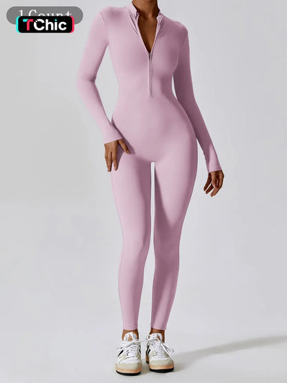 Elevate Your Workout Game with Our Comfy Zip - Up Sports Jumpsuit for Every Season! 🧘‍♀️💪 Activewear FitnessFashion - Capilorix
