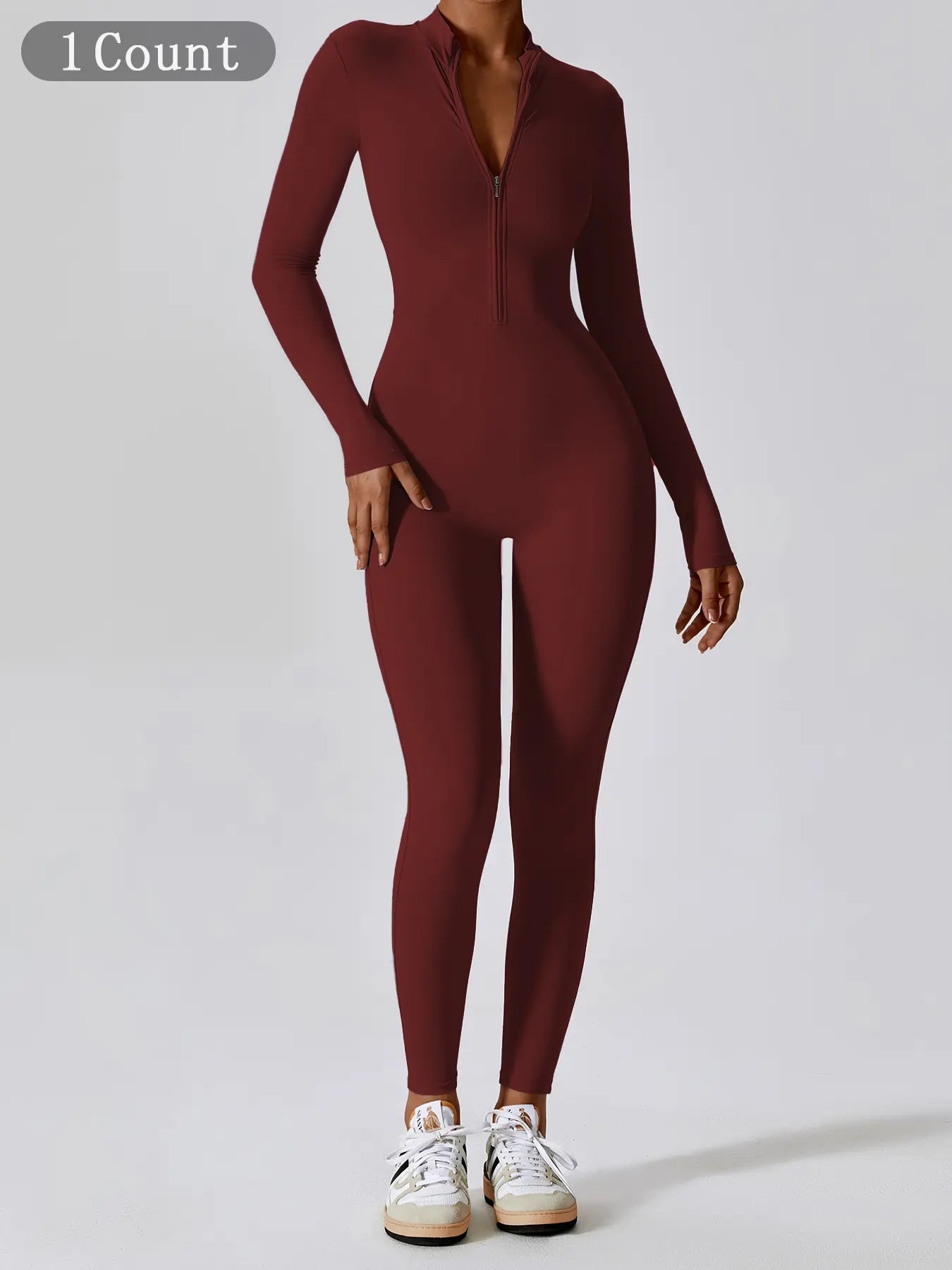 Elevate Your Workout Game with Our Comfy Zip - Up Sports Jumpsuit for Every Season! 🧘‍♀️💪 Activewear FitnessFashion - Capilorix