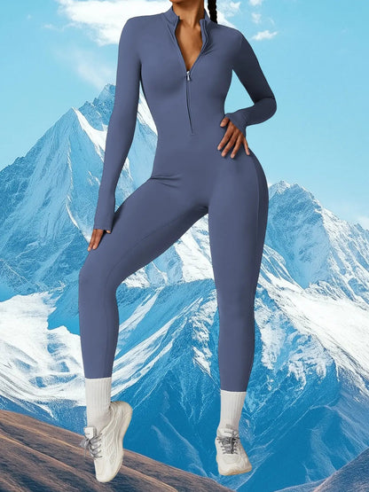 Elevate Your Workout Game with Our Comfy Zip - Up Sports Jumpsuit for Every Season! 🧘‍♀️💪 Activewear FitnessFashion - Capilorix