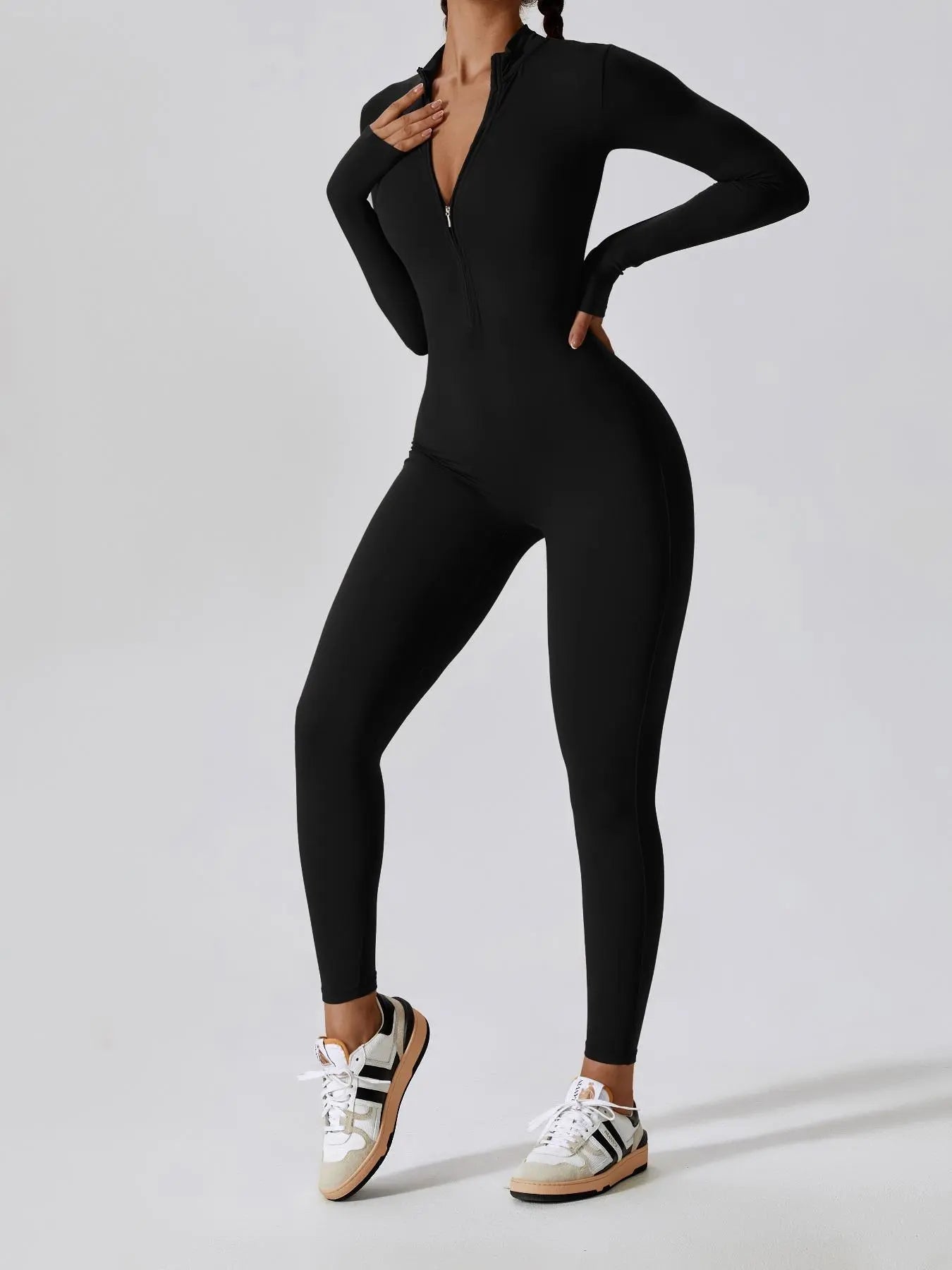 Elevate Your Workout Game with Our Comfy Zip - Up Sports Jumpsuit for Every Season! 🧘‍♀️💪 Activewear FitnessFashion - Capilorix
