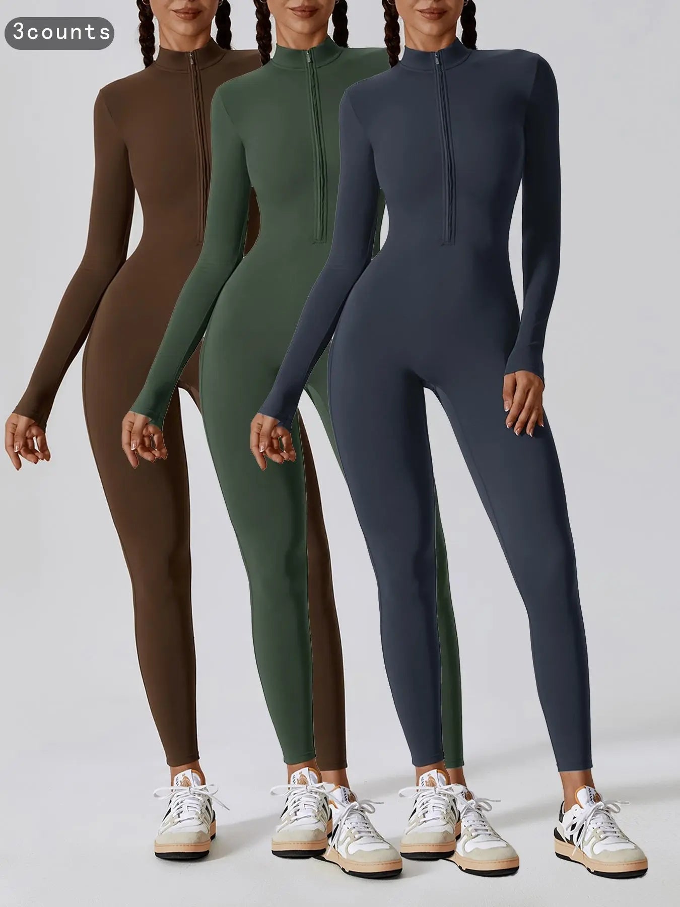 Elevate Your Workout Game with Our Comfy Zip - Up Sports Jumpsuit for Every Season! 🧘‍♀️💪 Activewear FitnessFashion - Capilorix