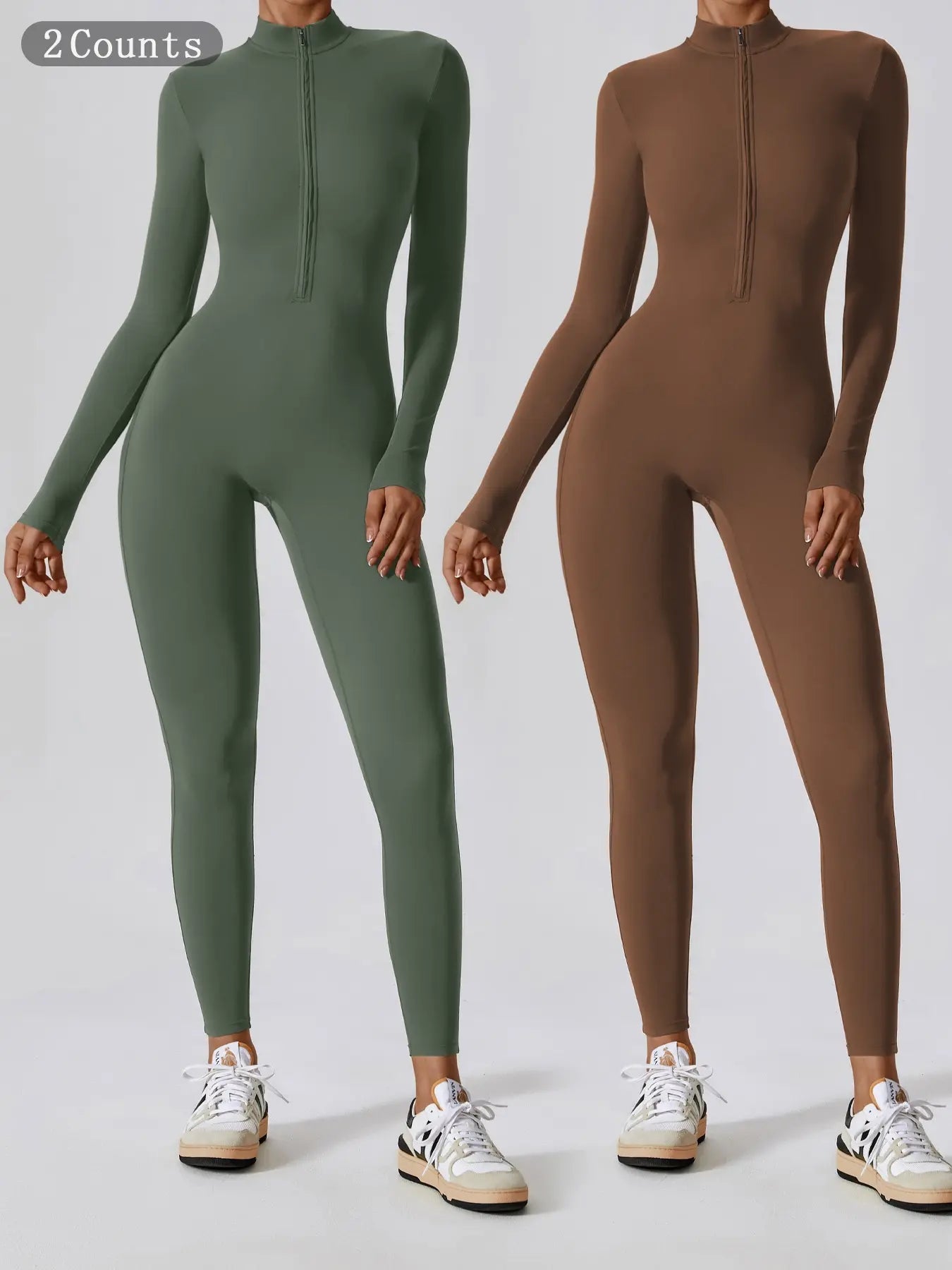 Elevate Your Workout Game with Our Comfy Zip - Up Sports Jumpsuit for Every Season! 🧘‍♀️💪 Activewear FitnessFashion - Capilorix