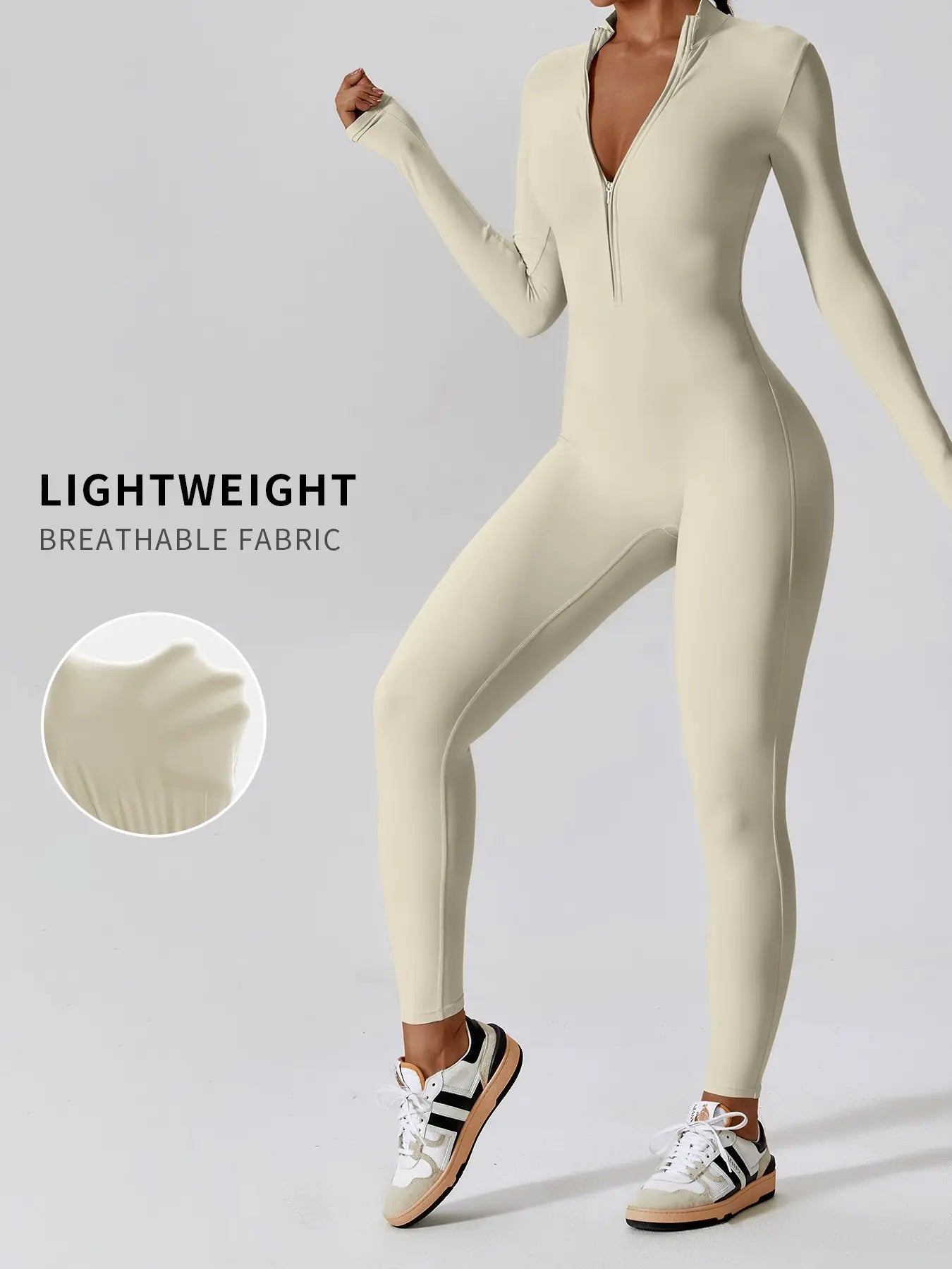 Elevate Your Workout Game with Our Comfy Zip - Up Sports Jumpsuit for Every Season! 🧘‍♀️💪 Activewear FitnessFashion - Capilorix