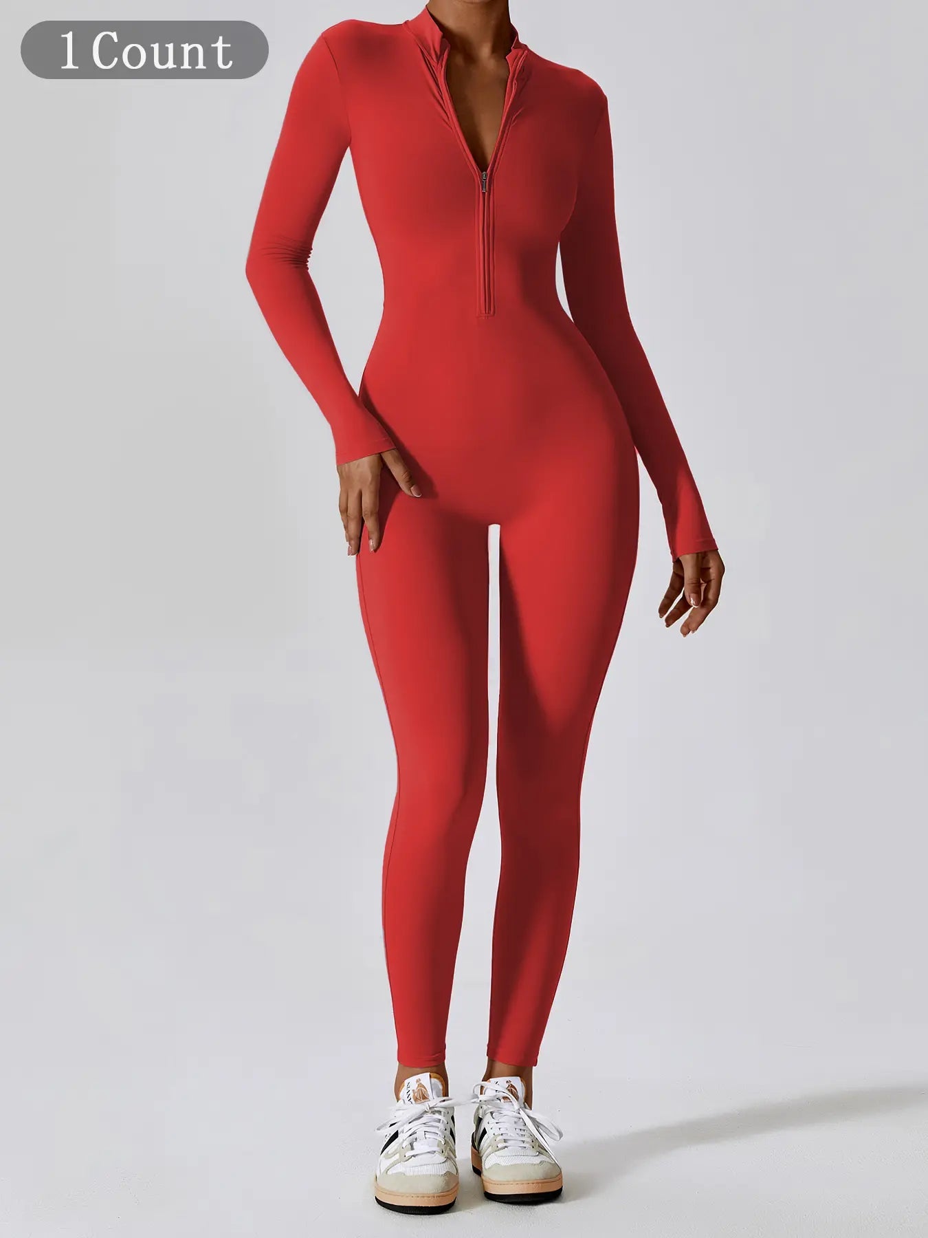 Elevate Your Workout Game with Our Comfy Zip - Up Sports Jumpsuit for Every Season! 🧘‍♀️💪 Activewear FitnessFashion - Capilorix