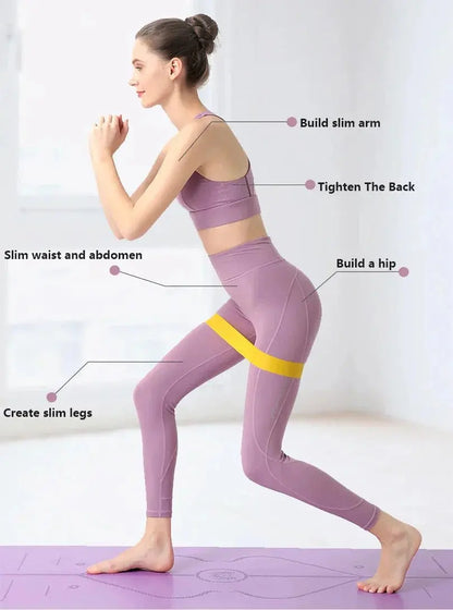 Elastic Resistance Bands Set – 5 Pack for Yoga, Pilates, Strength Training & Stretching - Capilorix