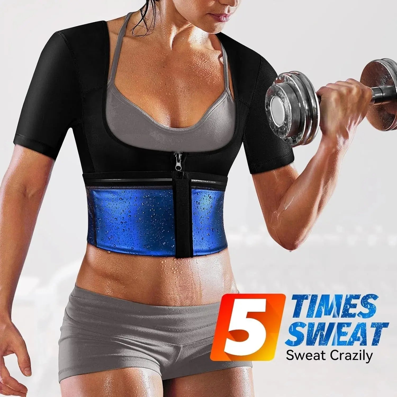 Women's Sauna Sweat Vest – 5x Sweat Boost Body Shaper for Gym, Yoga & Running - Capilorix