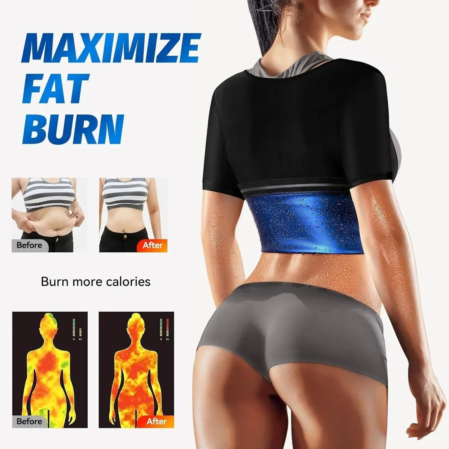 Women's Sauna Sweat Vest – 5x Sweat Boost Body Shaper for Gym, Yoga & Running - Capilorix