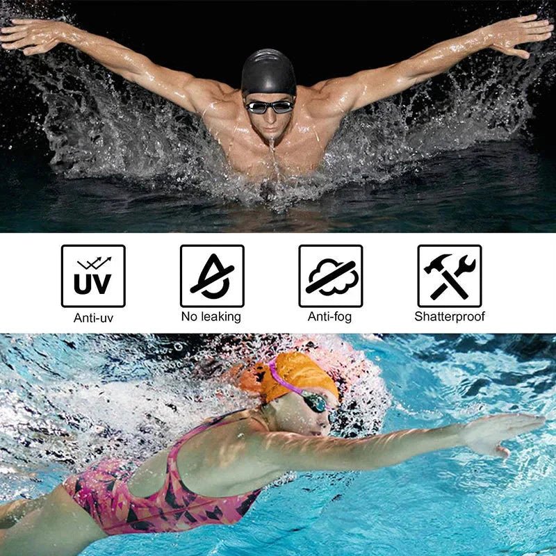 Anti - Fog Swimming Goggles – UV Protection, Waterproof Silicone Swim Goggles for Adults & Kids - Capilorix